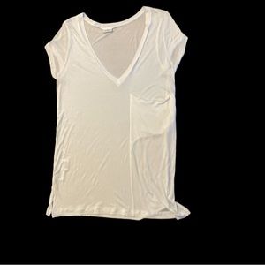 NWOT La Perla Studio White Tissue Weight V-Neck T-Shirt
